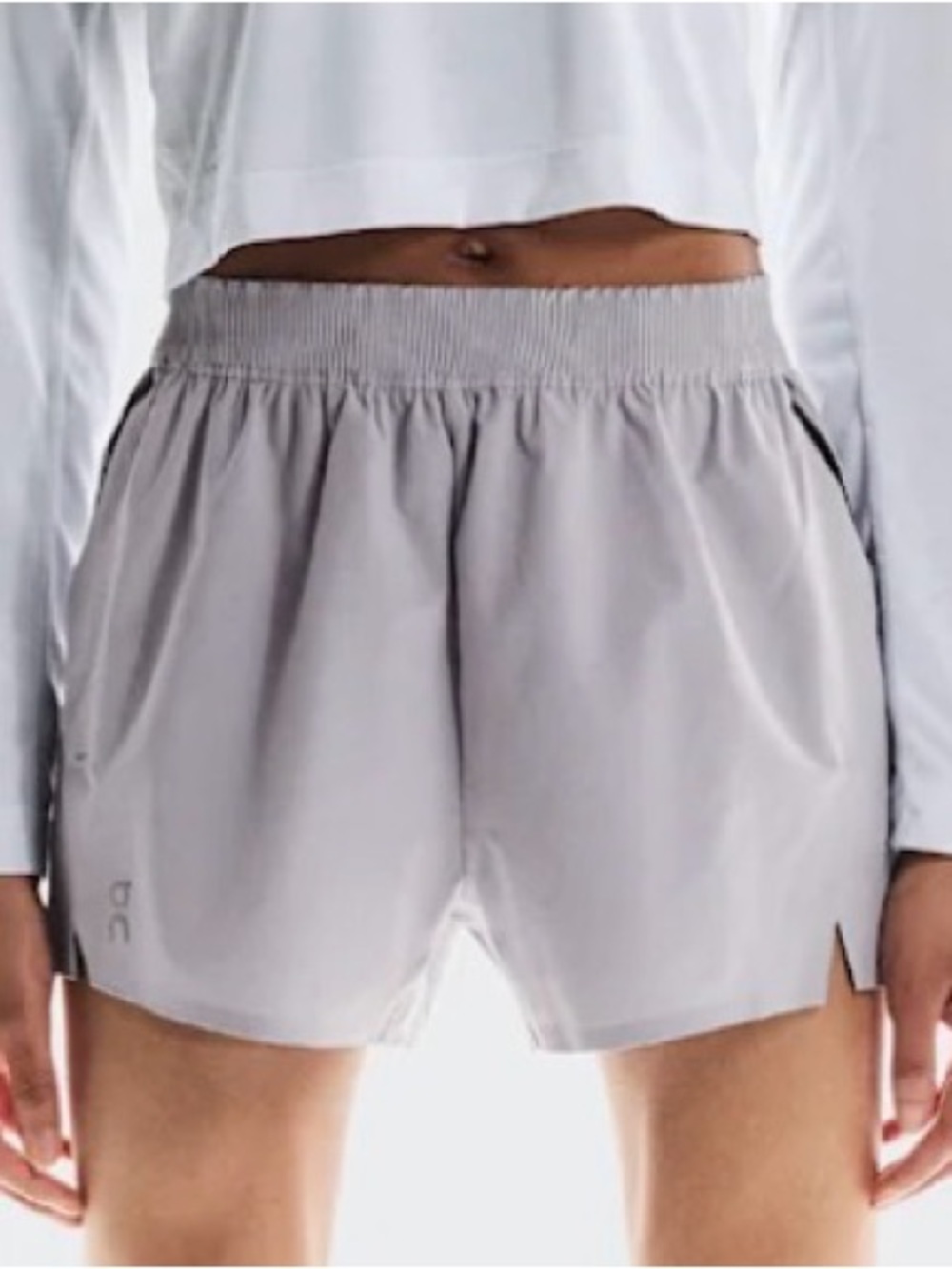 On Running Light Gray Women's Running Shorts